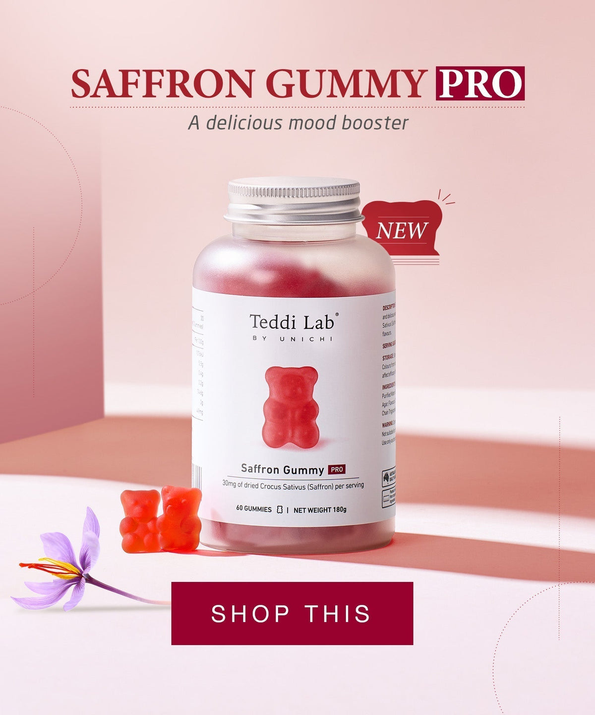 Discover the Benefits of Unichi Saffron Gummy PRO - Teddi Lab by Unichi