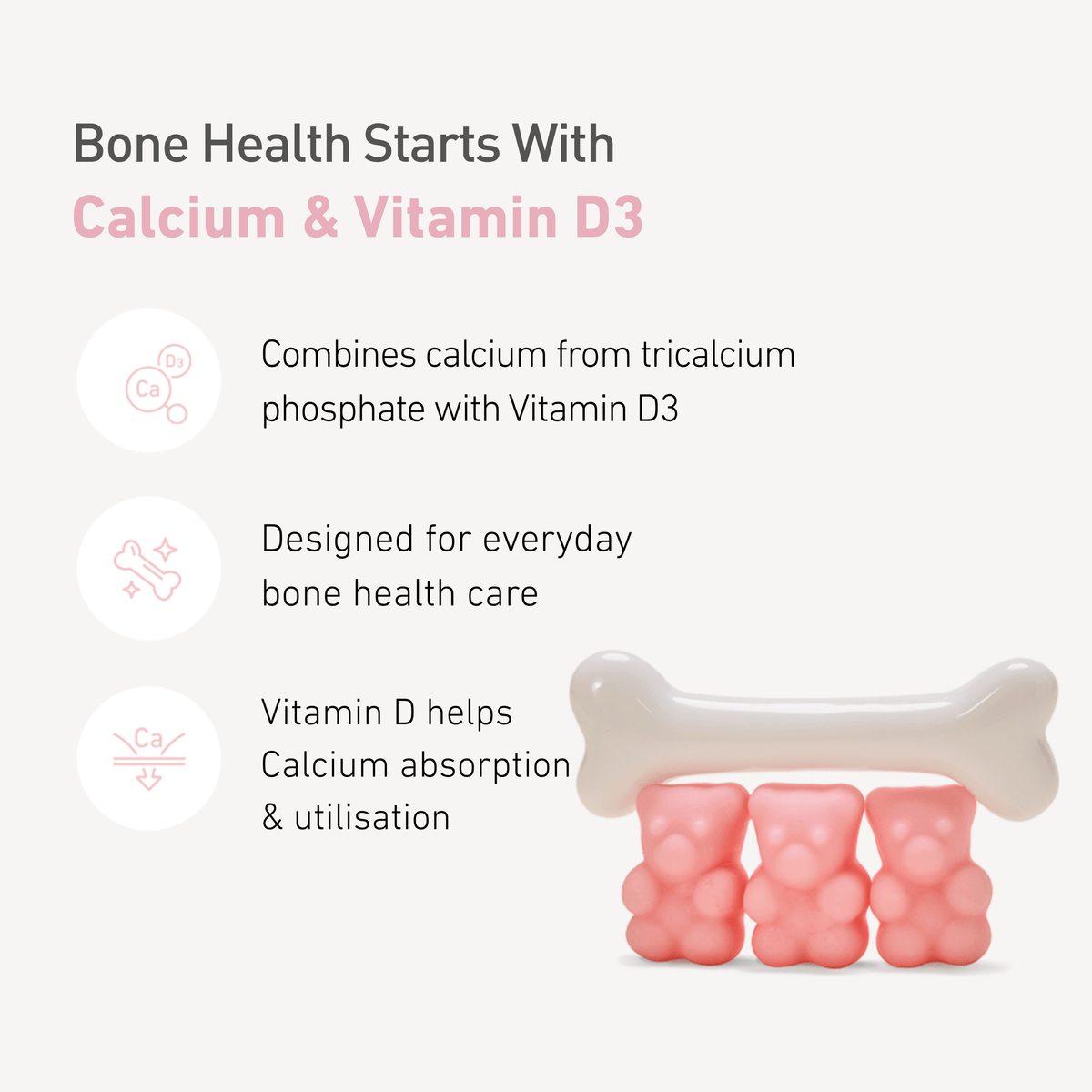 Calcium Vitamin D3 Gummy - Teddi Lab by Unichi