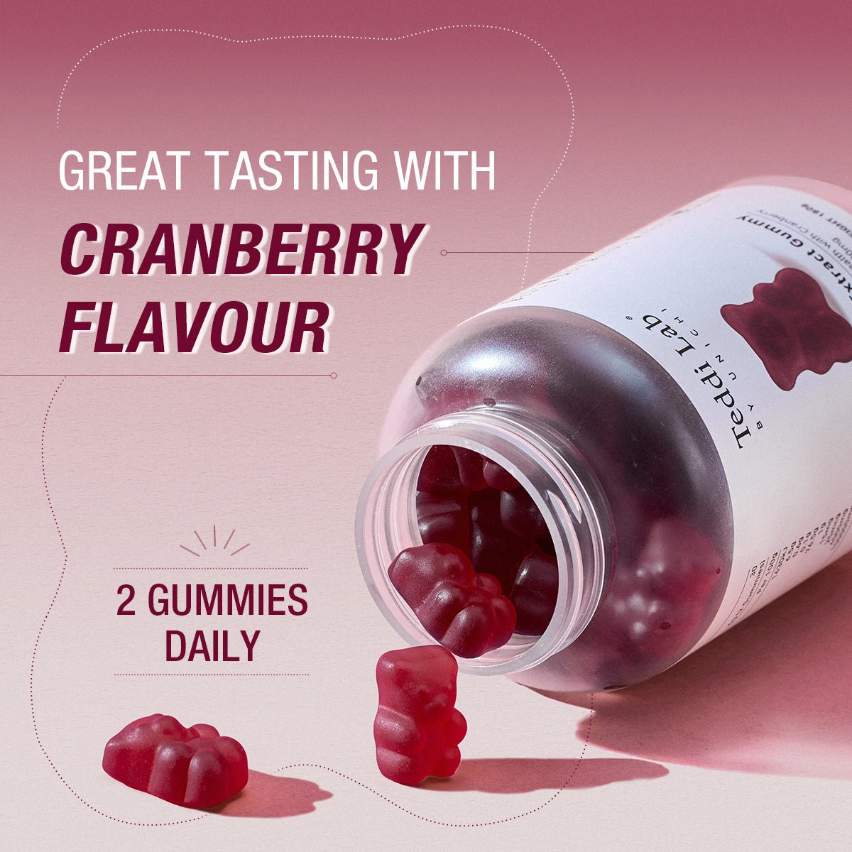 Teddi Lab by Unichi Cranberry Extract Gummy x3 - Urinary Tract Care & Intimate Health - Teddi Lab by Unichi